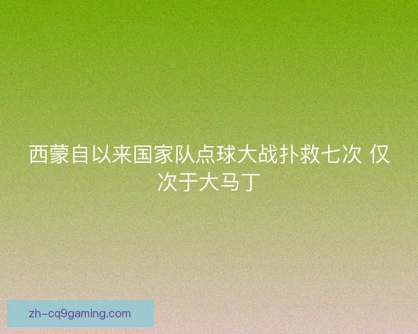西蒙自以来国家队点球大战扑救七次 仅次于大马丁