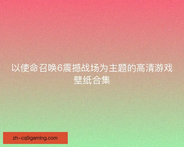 以使命召唤6震撼战场为主题的高清游戏壁纸合集